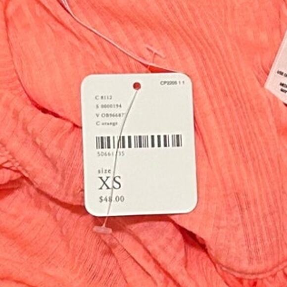 Free People Just a Fling Halter Tank Top Women's XS Orange NWT - Picture 6 of 8